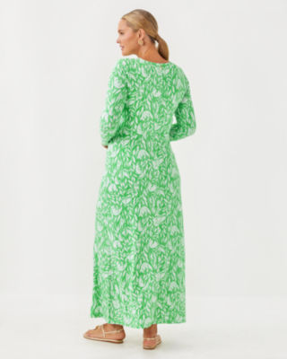 Tilli Maxi Dress, Fauna Green Tulip To Tango, large image 6