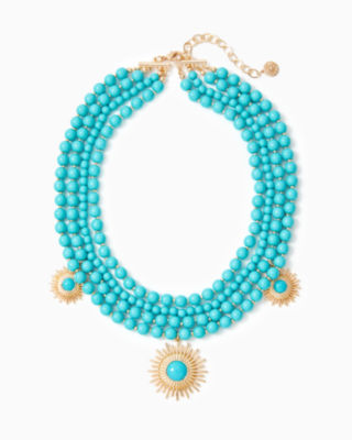 Sunshine Jungle Necklace, Breezy Aqua, large - Lilly Pulitzer