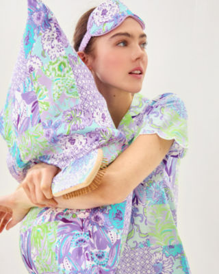 Pillowcase and Eye Mask, Multi Juicy Story Patch, large image 1 - Lilly Pulitzer