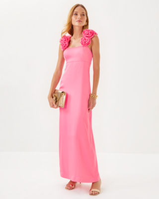 Aamira Maxi Dress, Rousseau Pink, large