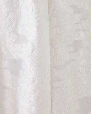 Tazie Dress, Resort White Peony Bloom Organza Jacquard, large image 4