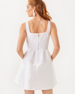 Alvalynn Dress, Resort White Butterfly Medallion Lace, large image 2