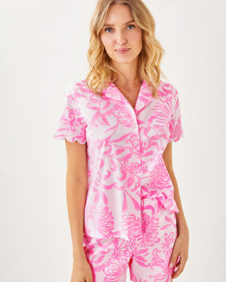 Marlita Pajama Top, Rousseau Pink Glisten In The Sun, large image 1