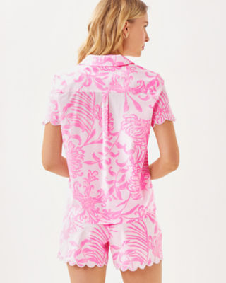 Marlita Pajama Top, Rousseau Pink Glisten In The Sun, large image 2