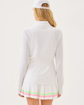 UPF 50+ Luxletic Love Active Smocked Jacket, Resort White, large image 1