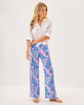 32" Bal Harbour Palazzo Pant, Conch Shell Pink Up Scale Engineered Pant, large image 1