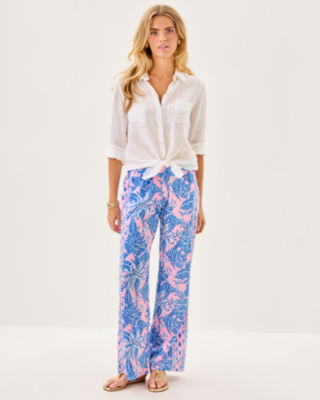 32" Bal Harbour Palazzo Pant, Conch Shell Pink Up Scale Engineered Pant, large image 4