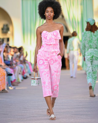 25" Mandalay Wide Leg Crop Pant, Cherry Blossom Pink Fleur De Lilly, large image 7