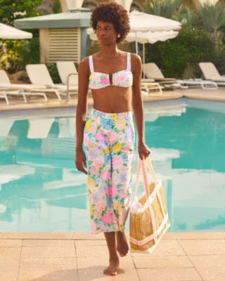 25" Mandalay Wide Leg Crop Pant, Multi Lilly Garden, large