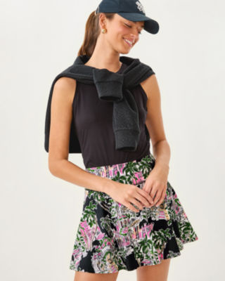 Lilly Pulitzer Upf 50+ Luxletic Barcelona High Rise Skort In Black