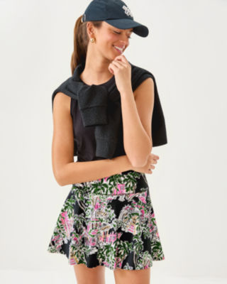 Lilly Pulitzer Upf 50+ Luxletic Barcelona High Rise Skort In Black