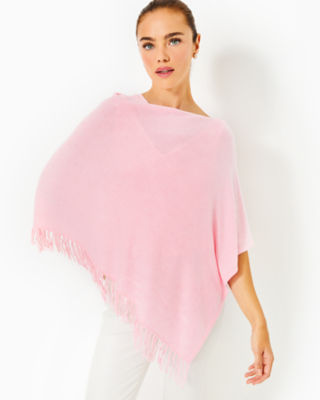 Gato Poncho, Heathered Conch Shell Pink, large - Lilly Pulitzer