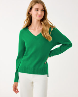 Lilly Pulitzer Kaycee Sweater In Fiddle Leaf Green