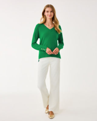 Lilly Pulitzer Kaycee Sweater In Fiddle Leaf Green