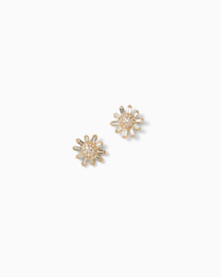 Garden Gems Stud Earrings, Gold Metallic, large - Lilly Pulitzer