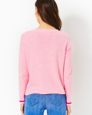 Pippy Sweater, Heathered Conch Shell Pink True Love Boucle, large image 1