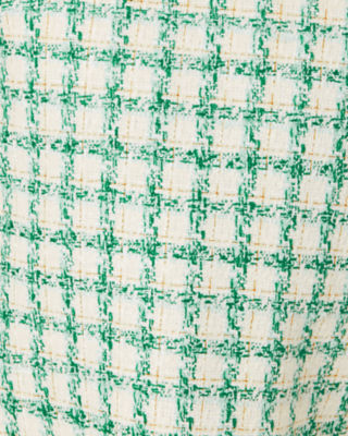 Lilly Pulitzer Girls Little Lilly Short Sleeve Shift Dress In Fiddle Leaf Green Windowpane Boucle