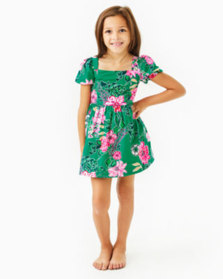 Girls Shivangi Dress, Multi Safari Sanctuary, large - Lilly Pulitzer