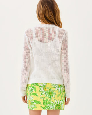 Cormac Mesh Sweater Set, Resort White Flower Crochet, large image 1
