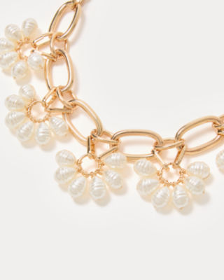 Bouquet Toss Necklace, Gold Metallic, large image 2