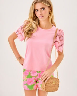 Sebene Knit Top, Conch Shell Pink, large