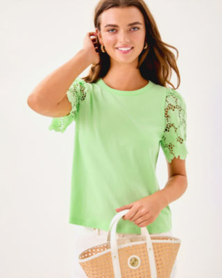 Sebene Knit Top, Cool Mint, large