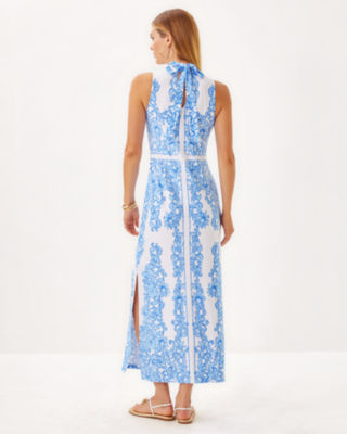 Wellington Maxi Dress, Resort White Sunny Side Up Engineered Knit Dress, large image 1