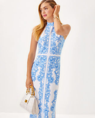 Wellington Maxi Dress, Resort White Sunny Side Up Engineered Knit Dress, large image 2