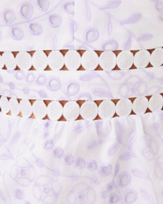 Tiah Eyelet Top, Water Hyacinth Dancing Daisies Eyelet, large image 5