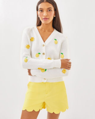Tippery Cardigan, Resort White Bee Sweet Embroidery, large image 1