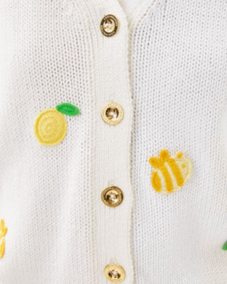 Tippery Cardigan, Resort White Bee Sweet Embroidery, large image 5