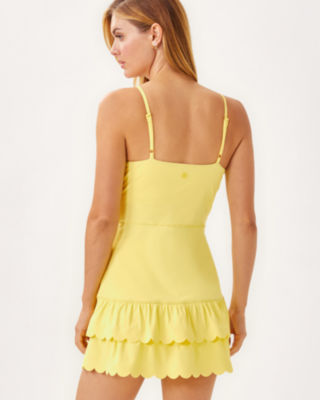 UPF 50+ Luxletic Miesha Active Dress, Finch Yellow, large image 2 - Lilly Pulitzer