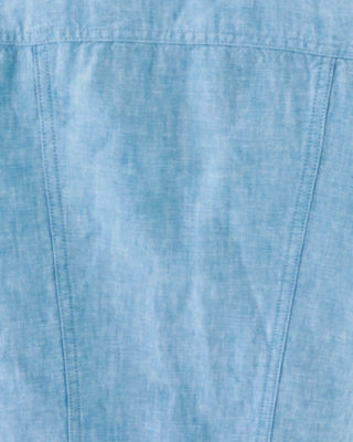 Seaspray Linen Jacket, Blue Peri X Resort White, large image 4