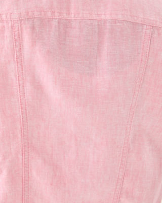 Seaspray Linen Jacket, Conch Shell Pink X Resort White, large image 4