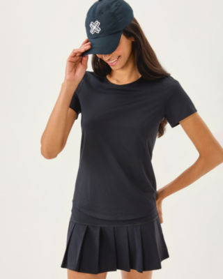 Lilly Pulitzer Upf 50+ Luxletic Westley Active Tee In Black