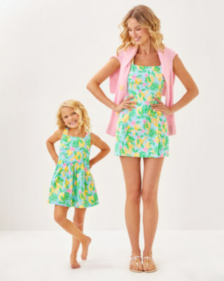 Girls Bellefleur Dress, Bluette Make Lemonade, large image 2