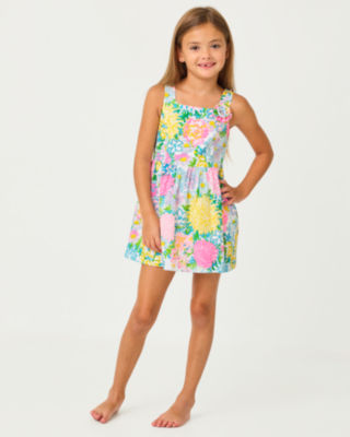 Girls Bellefleur Dress, Multi Lilly Garden, large