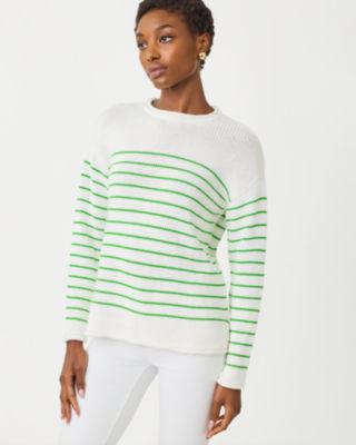 Lotan Sweater, Putting Green Tidepool Stripe, large