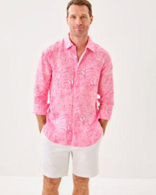 Men's Stuff Addison Shirt, Conch Shell Pink Pennys Playground, large
