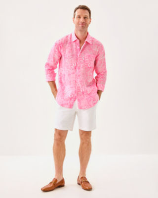 Men's Stuff Addison Shirt, Conch Shell Pink Pennys Playground, large image 3