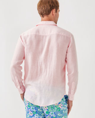 Men's Stuff Addison Shirt, Pink Muse X Resort White, large image 1