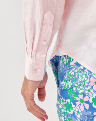 Men's Stuff Addison Shirt, Pink Muse X Resort White, large image 2