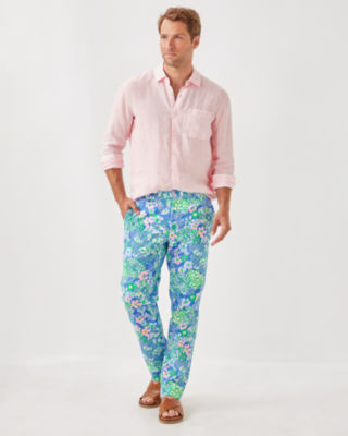 Men's Stuff Addison Shirt, Pink Muse X Resort White, large image 4