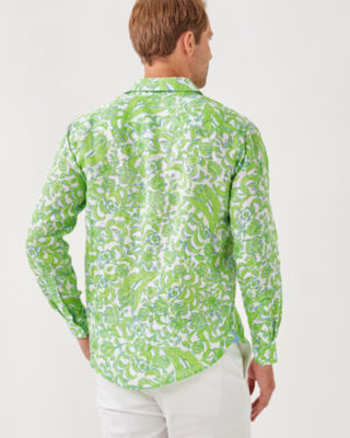Men's Stuff Addison Shirt, Resort White Lil Daffodil Hill, large image 2