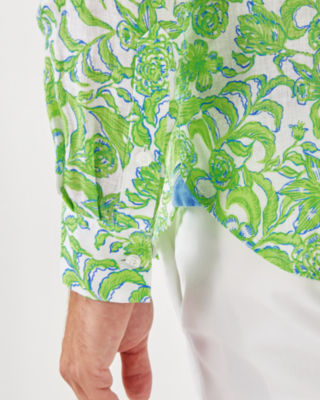 Men's Stuff Addison Shirt, Resort White Lil Daffodil Hill, large image 4