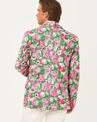 Men's Stuff Flagler Blazer, Cherry Blossom Pink Lil Chicken Check, large image 2