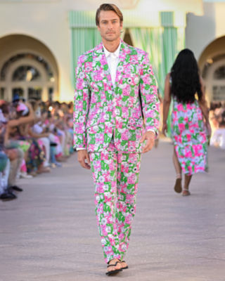 Men's Stuff Flagler Blazer, Cherry Blossom Pink Lil Chicken Check, large image 7