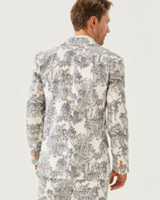 Lilly Pulitzer Men's Stuff Flagler Blazer In Gray