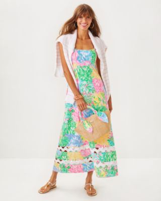 Haliey Midi Dress, Multi Bright Delight Patch, large image 2