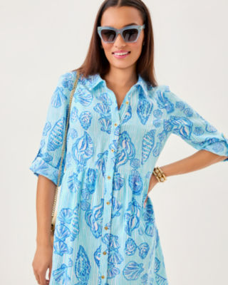 Shaela Dress, Fresh Water Blue Cool As Shell, large image 2